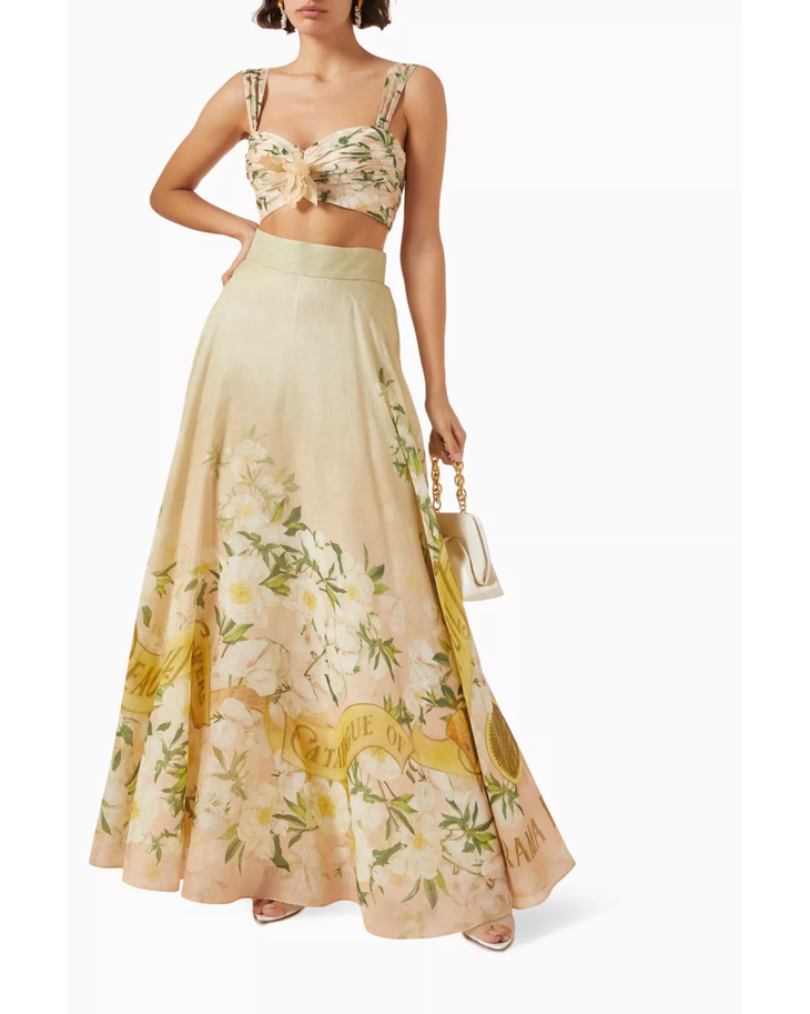 Floral Print Crop Top and Maxi Skirt Co-ord Set — Zimmermann | Endless UAE
