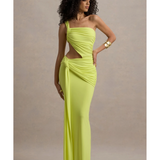 Giovanna Asymmetric Maxi Dress With Wrap Skirt