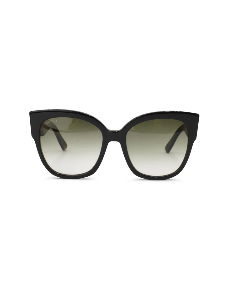 Black oversized cat-eye sunglasses with gradient lenses — Gucci | Endless UAE