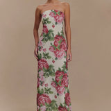 Ella Strapless Chiffon Maxi Dress