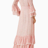 Floral-print Dress in Georgette