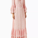 Floral-print Dress in Georgette