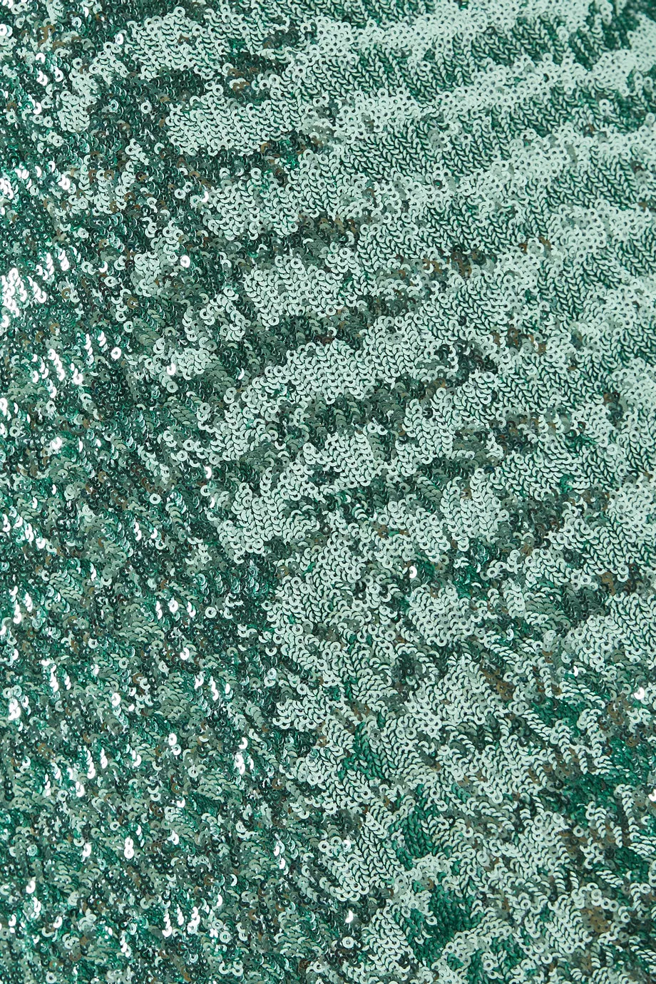 Green sequin mini dress with flutter sleeves and O-ring detail — Oseree | Endless UAE