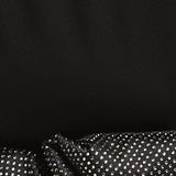 Woman wearing black turtleneck maxi gown with embellished puff sleeves — Endless | Endless UAE