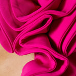 Magenta one-shoulder mermaid gown with ruffled detail — Jovani | Endless UAE
