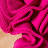Magenta one-shoulder mermaid gown with ruffled detail — Jovani | Endless UAE
