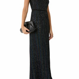 Black sequined sleeveless maxi dress with spaghetti straps — Missoni | Endless UAE