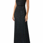 Black sequined sleeveless maxi dress with spaghetti straps — Missoni | Endless UAE