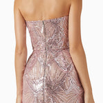 Giselle Embellished Mini Dress in blush pink with sequin detailing and scalloped hem — Bronx & Banco | Endless UAE