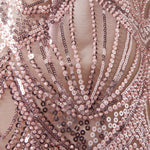Giselle Embellished Mini Dress in blush pink with sequin detailing and scalloped hem — Bronx & Banco | Endless UAE