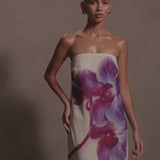 Amaya Strapless Chiffon Maxi Dress