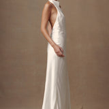 Esther Iridescent Satin Cowl Maxi Dress