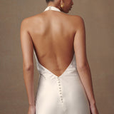 Esther Iridescent Satin Cowl Maxi Dress