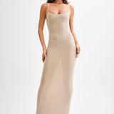 Jasmyn Hot Fix Maxi Dress With Mesh Back