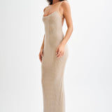 Jasmyn Hot Fix Maxi Dress With Mesh Back