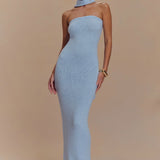 Andrea Strapless Knit Maxi Dress