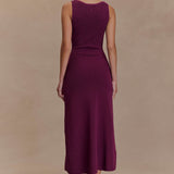 Sawyer Sleeveless Buttoned Maxi Dress