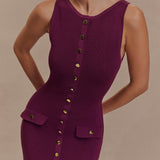 Sawyer Sleeveless Buttoned Maxi Dress