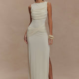 Henley Slinky Drape Maxi Dress