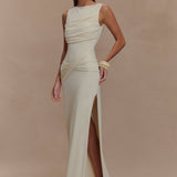 Henley Slinky Drape Maxi Dress