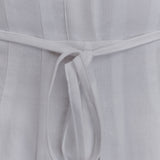 Aysha - Buttoned Linen Midi Dress - White