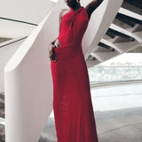 Edwina Knotted Mesh Maxi Dress