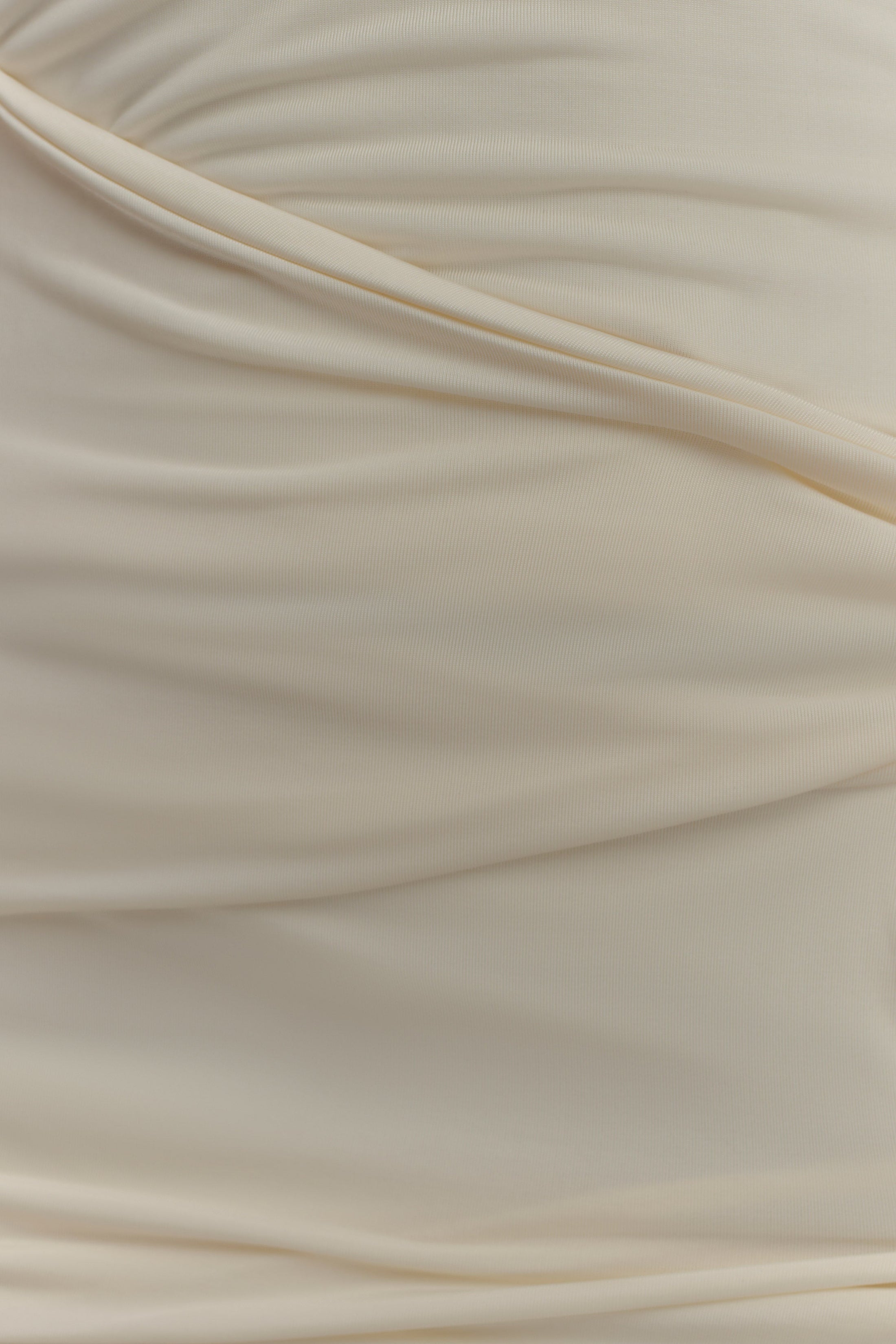 Cream sleeveless maxi dress with beaded neckline and side cutouts — Meshki | Endless UAE