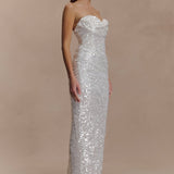Nala Strapless Sequin Maxi Dress
