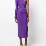 One-shoulder Midi Dress