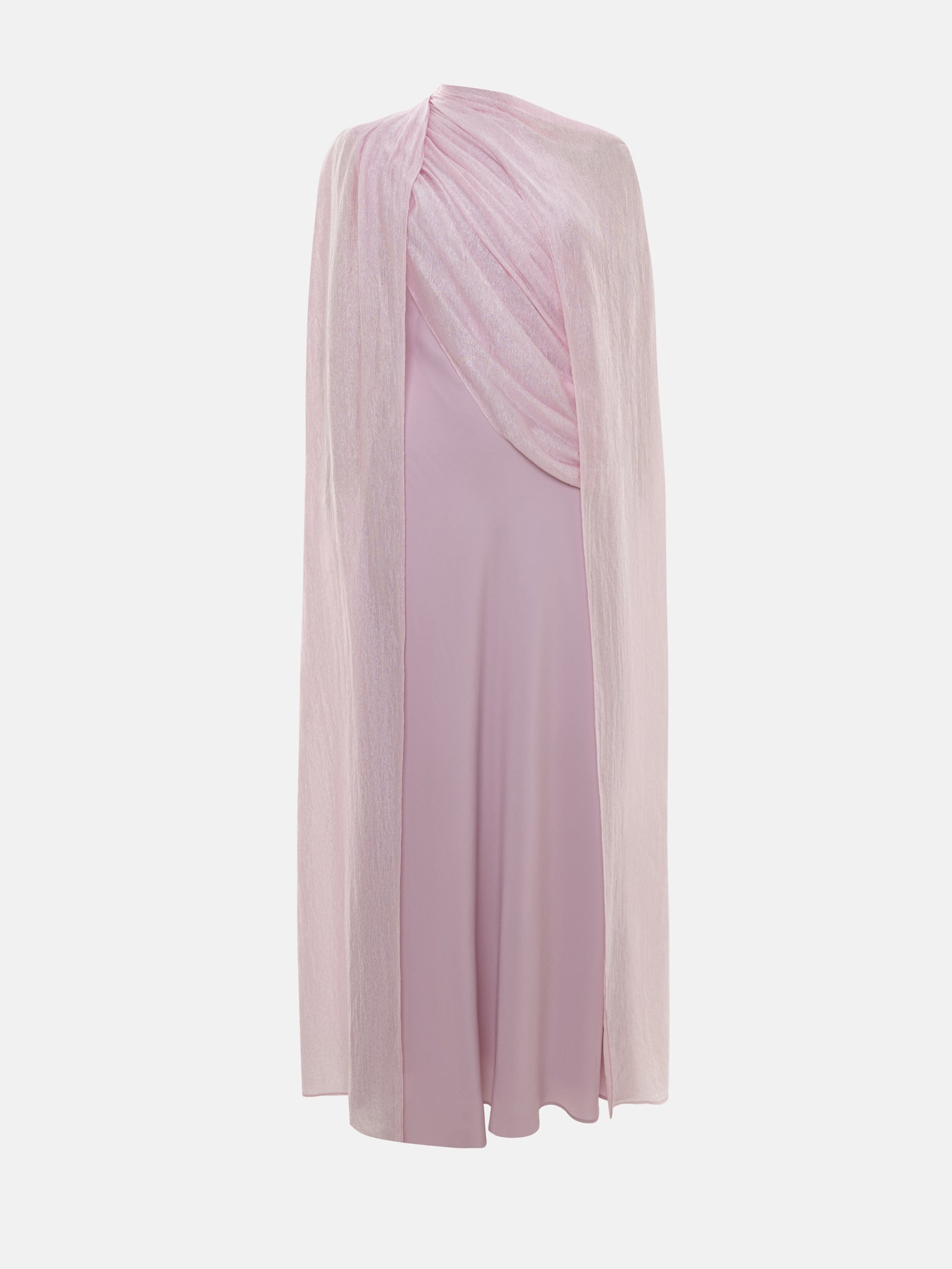 Woman wearing pink textured maxi dress in desert setting — Lichi | Endless UAE