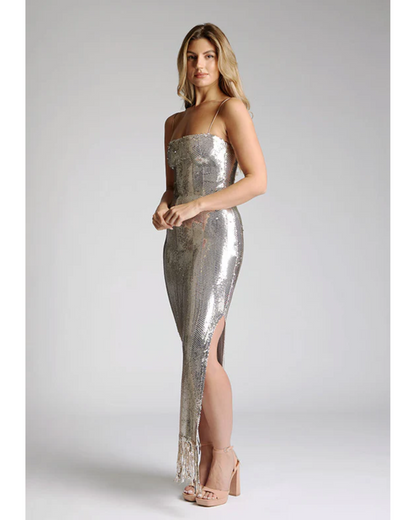 Melody Gold Sequin Midaxi Dress