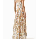 Jasmine Gown in cream floral lace with square neckline and maxi length — Bronx and Banco | Endless UAE