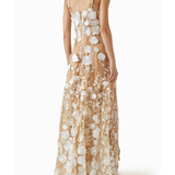 Jasmine Gown in cream floral lace with square neckline and maxi length — Bronx and Banco | Endless UAE