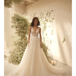 Agnes Dress in ivory with delicate lace bodice and flowing tulle skirt — Ria Tener | Endless UAE
