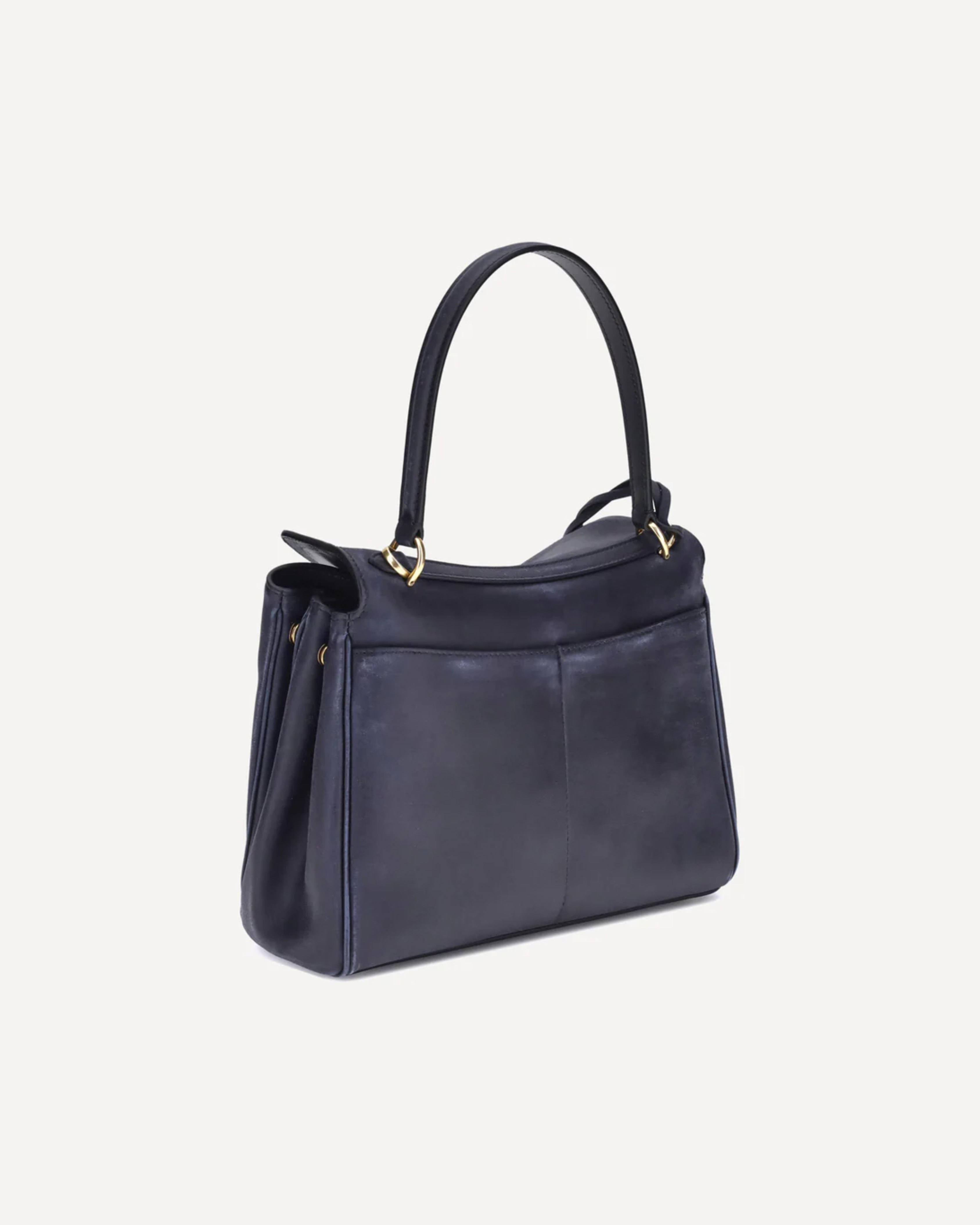 Black leather Rodeo shoulder bag with gold hardware and adjustable strap — Balenciaga | Endless UAE