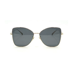 Gold cat-eye sunglasses with dark gray lenses and thin metal frames — Chanel | Endless UAE