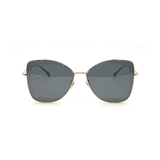 Gold cat-eye sunglasses with dark gray lenses and thin metal frames — Chanel | Endless UAE