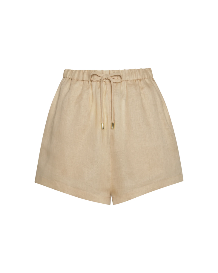 Tuscany Short in cream linen by Monday Swimwear — Monday Swimwear | Endless UAE