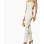 Hoja Rota white strapless maxi dress with side cutouts — Bahia Maria | Endless UAE