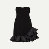 Carmen Ruffled Shell-trimmed Stretch-jacquard Mini Dress