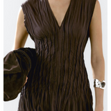Flowing Pleated Midi Dress