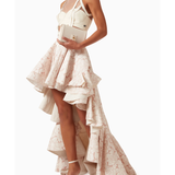 Ruffled High-low Skirt