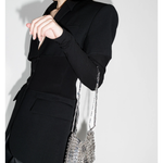 Silver chainmail nano shoulder bag with scalloped edge detail — Rabanne | Endless UAE