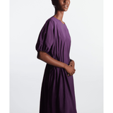 Gathered midi dress