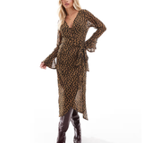 Lucia Sheer Wrap Midaxi Dress