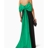 Strapless Maxi Gown in Silk Taffeta & Stretch Crepe