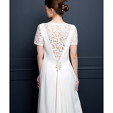 A-line Lace Wedding Dress with Sleeves