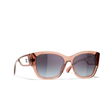 Pink Transparent Butterfly Sunglasses