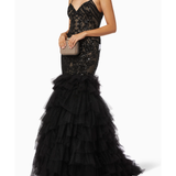 Ruffle Tiered Gown