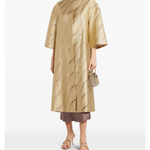 Crystal-Embellished Metallic Gold Coat — Dice Kayek | Endless UAE